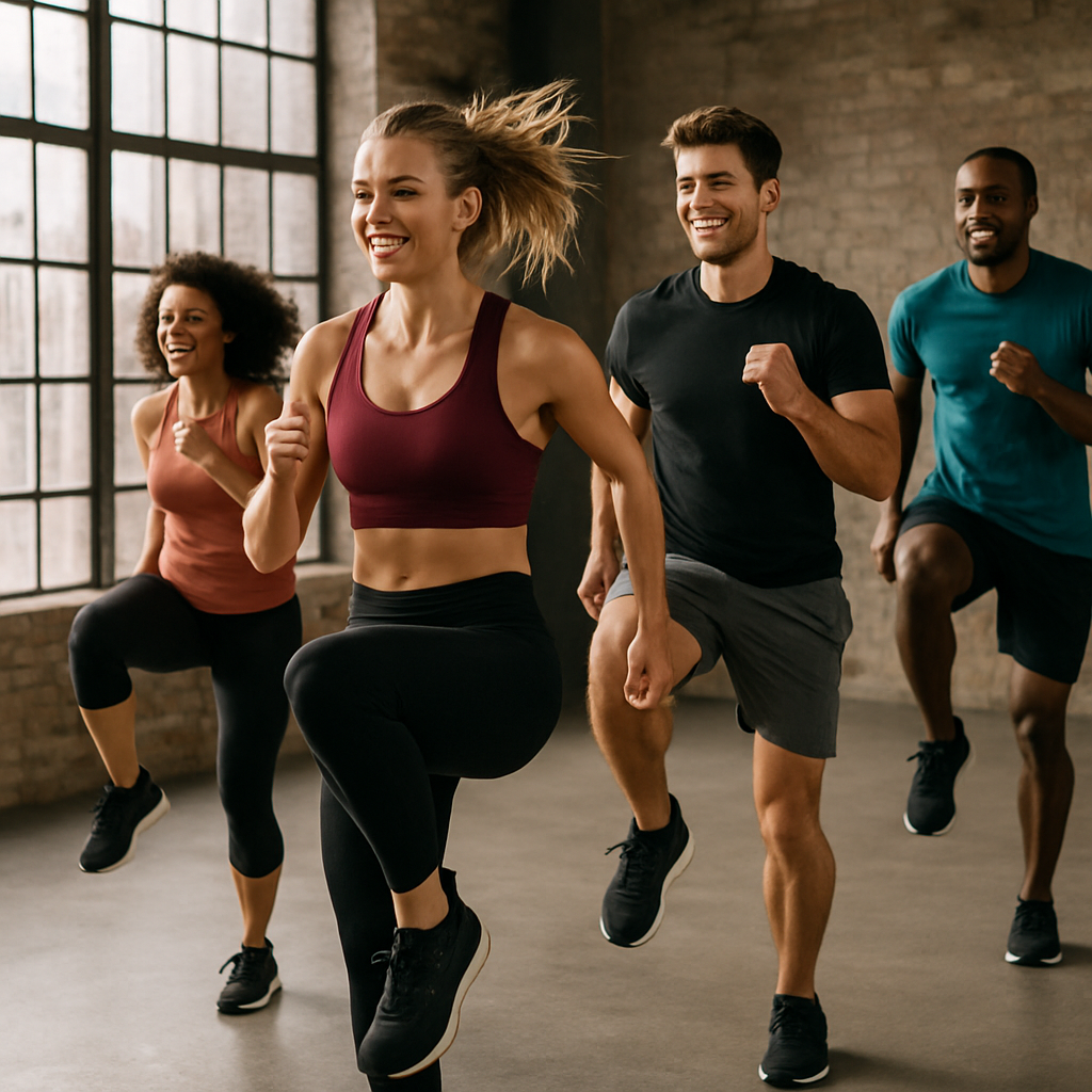 MOVE ENERGA Y VITALIDADUna clase de entrenamiento funcional y dinmico donde todo el cuerpo trabaja al ritmo de la msica y la motivacin en grupo imagen